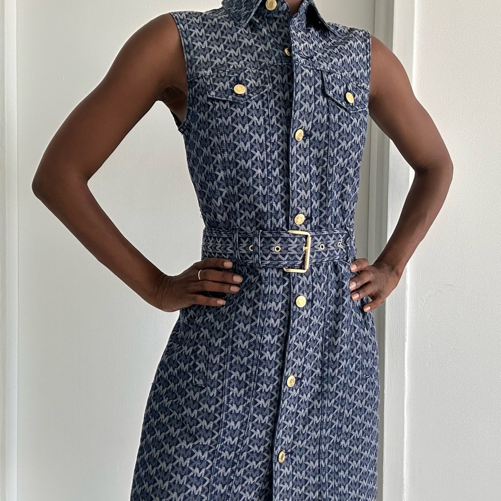 Micheal Kors - Stylish Blue Sleeveless Dress